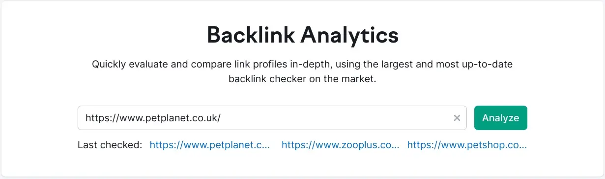 SEO Backlink Analysis
