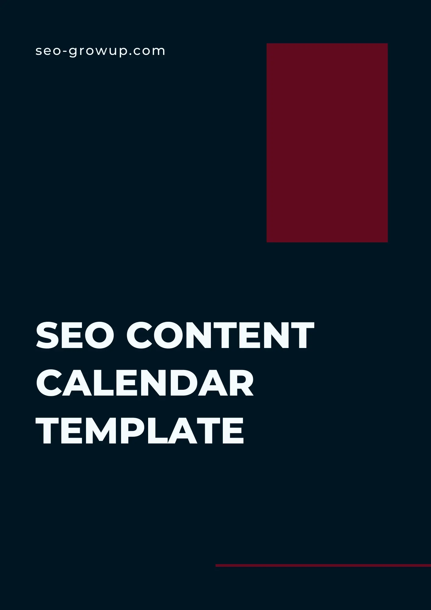 SEO Content Calendar Template