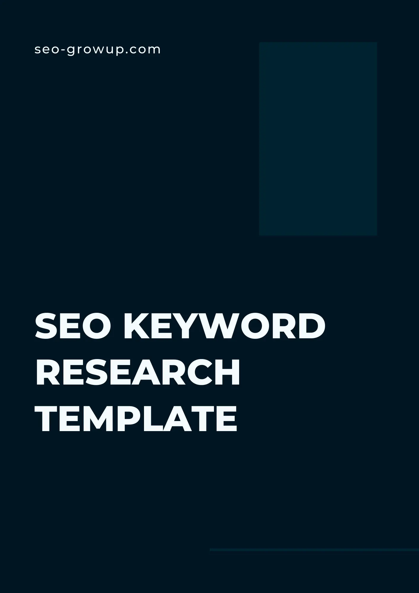 SEO Keyword Research Template
